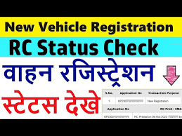 new vehicle registration status check
