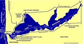 Lake Michigan Chart Map Lake Macatawa Map And