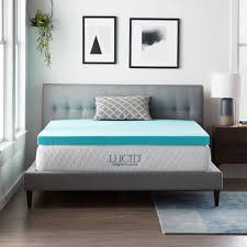 lucid comfort collection 3 gel memory foam queen mattress topper
