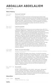 Financial Controller Resume Example Good Resume Examples