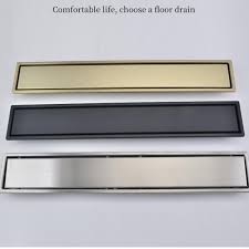 Slip resistant grates to reduce the risk of slips and trips. Brush Gold Floor Drain 304 Sus Floor Conceal Drain Long Linear Drainage Channel Drain For Hotel Bathroom Kitchen Floor Black Super Deal 63b96 Cicig