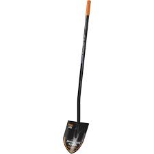 steel handle round point shovel