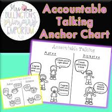 Accountable Talk Anchor Chart Worksheets Teaching