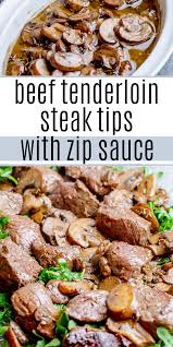 beef tenderloin steak tips zip sauce