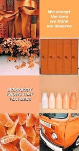 pastel orange aesthetic wallpapers