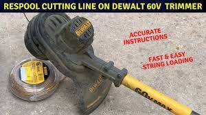 How to Restring DeWalt DCST970 60 Volt Flexvolt Cordless Weed Trimmer with  a Quickload Head. - YouTube