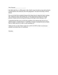 bullying complaint letter