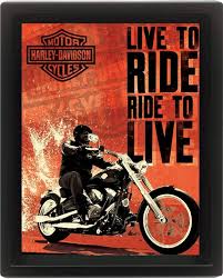 3d Plakát Obraz S Rámem Harley Davidson Live