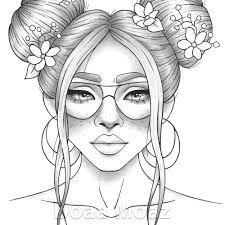 Enjoy these free printable bible coloring pages, coloring sheets and coloring book pictures. Printable Coloring Page Girl Portrait And Clothes Colouring Etsy