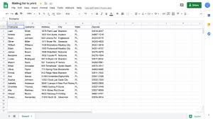 Insert merge fields into the template from the merge fields control. How To Print Labels For A Mailing List In Google Sheets