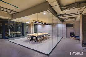 Office With Moveable Glass Walls