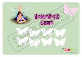 Fairy Homework Reward Chart