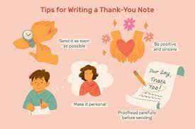 how to write a thank you letter with