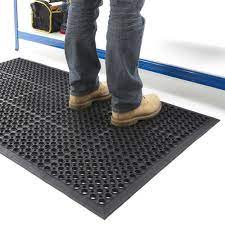 rubber black anti fatigue mat mat size