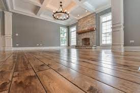 75 laminate floor family room with gray