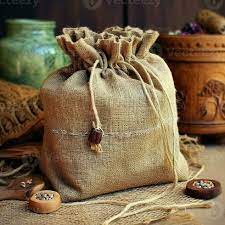 handmade bag made of burlap eco