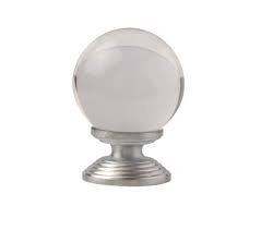 Excel Clear Round Glass Cupboard Knobs