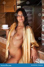 Nude Woman with a Cup of Coffee Stock Photo - Image of adult, emotional:  51527492