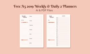 Free A5 Monthly Weekly Daily Meal Expenses Planner In