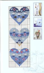 Cross Stitch Nautical Hearts Part 2 Color Chart On Part 1