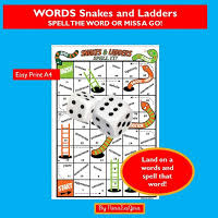unique spelling game snakes and ladders