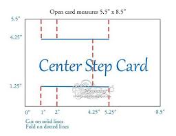 A2 Stair Step Card Guide Step Cards Side Step Card