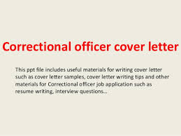 Correctional Officer Cover Letter
