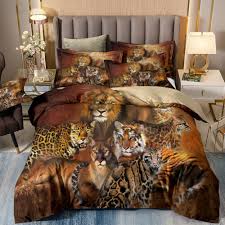 3d Animal Leopard Duvet Cover Set Tiger