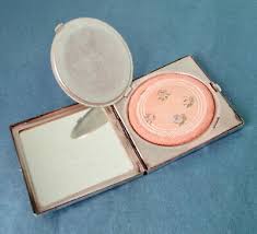 sterling silver art deco powder compact