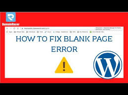 fix the wordpress blank page error
