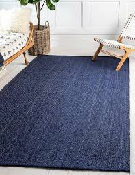 rug jute carpet navy blue dye hand