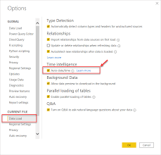 using a date dimension table in power bi