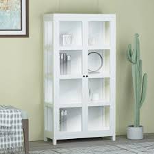 Book Shelf White Mild Steel Glass Door