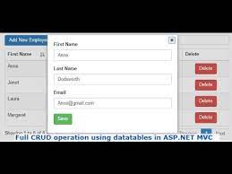using datatables in asp net mvc