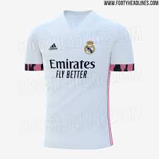 Footy headlines have revealed a concept kit of what looks like our home jersey. Real Madrid 2020 21 Home Kit Leaked Online With Bizarre New Pink And Black Sleeves And Reverse Away Shirt