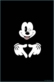 white mickey mouse making a