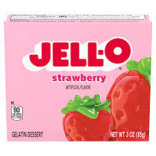strawberry gelatin dessert mix jell o