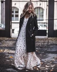 Trench Coat Maxi Dress And Converse