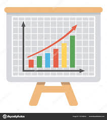 Bar Chart Analysis Flat Icon Financial Growth Concept
