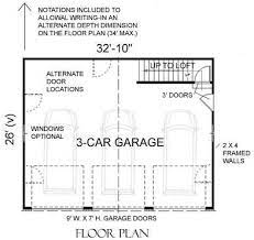3 Car Brick Designer Loft Garage Plans