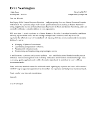 Cover Letter Example Human Resource Classic Human Resources CL Classic Copycat Violence