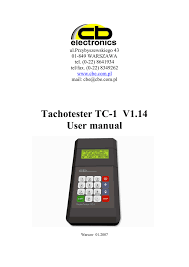 Tachotester Tc 1 V1 14 User Manual Manualzz Com