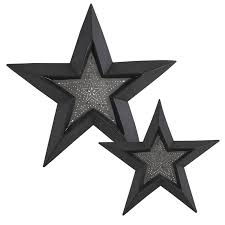 Punched Tin Stars Wall Art Set Of 2