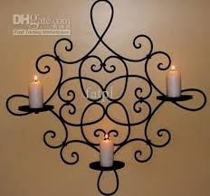 Metal Wall Decorative Candle Stand At