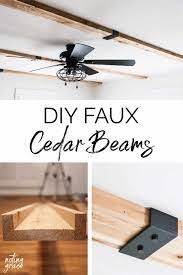 diy faux cedar beams your home renewed