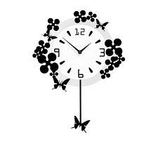 Veskeet Erfly Pendulum Wall Clock