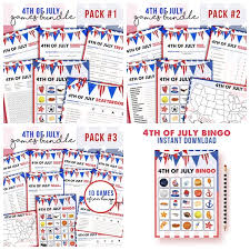 There are two sets to choose from! Printable Patriotic Games Party Activities Partyideapros Com