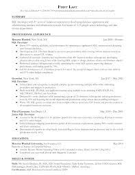 14 sql developer resume exles for