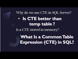 difference between cte temp table and