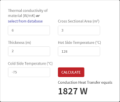 Heat Transfer Conduction Calculator